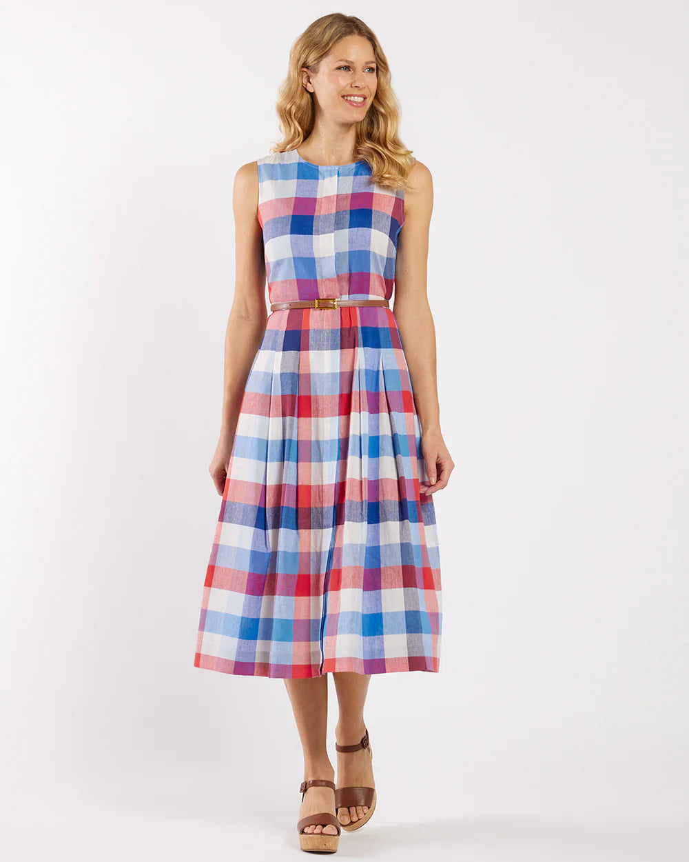 Jude Connally Pauline Stretch Linen Dress -Montauk Plaid The Perfect Pair Sensology Jude Connally Pauline Stretch Linen Dress -Montauk Plaid The Perfect Pair Sensology