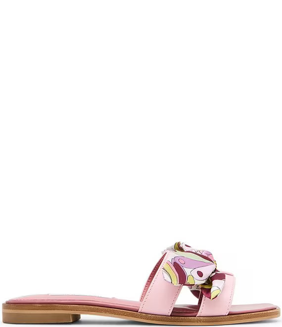 Steve Madden Hadyn Print Scarf Sandal -Pink Multi