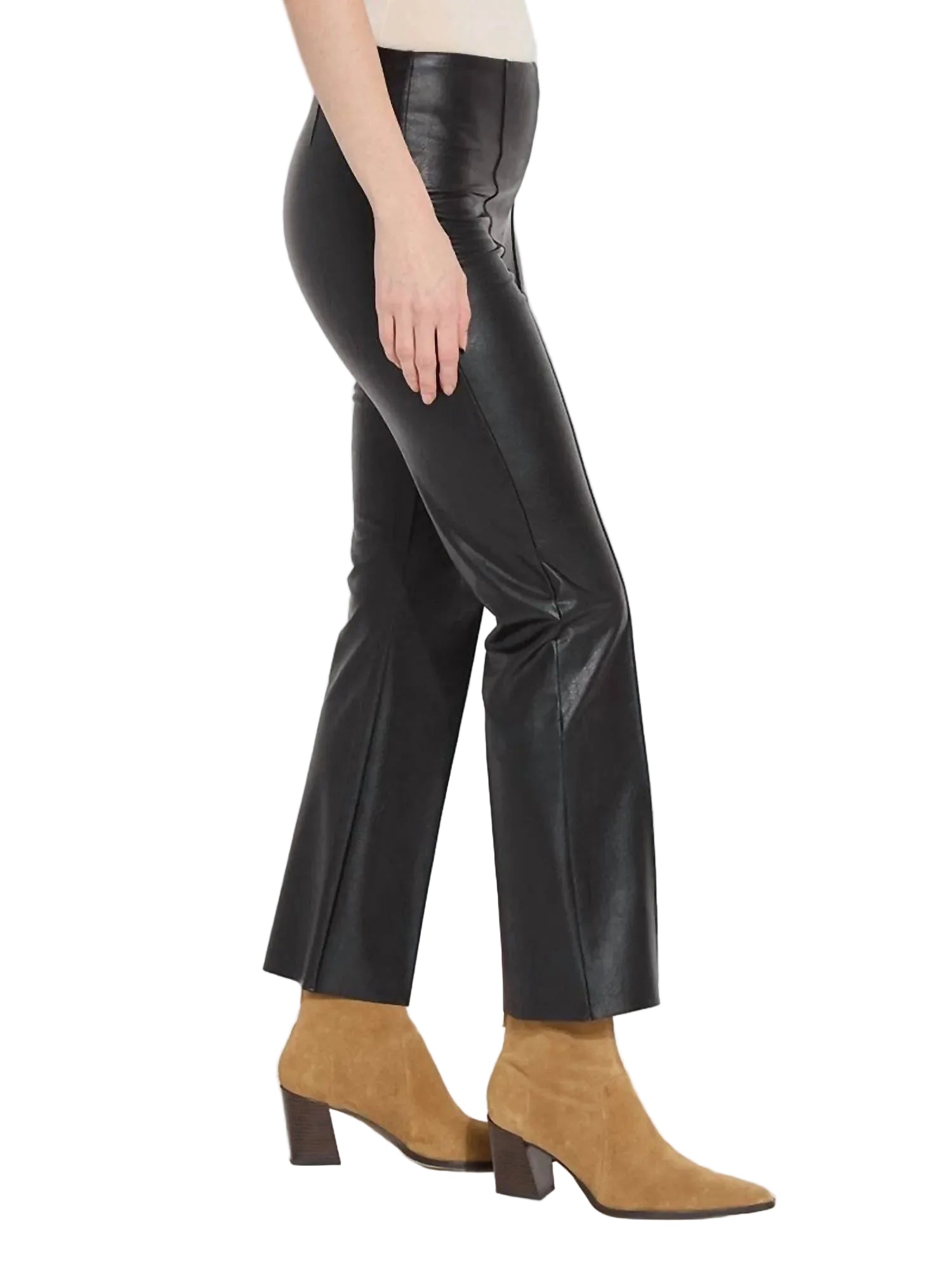 Lysse Elysse Foiled Vegan Leather Pant-Black