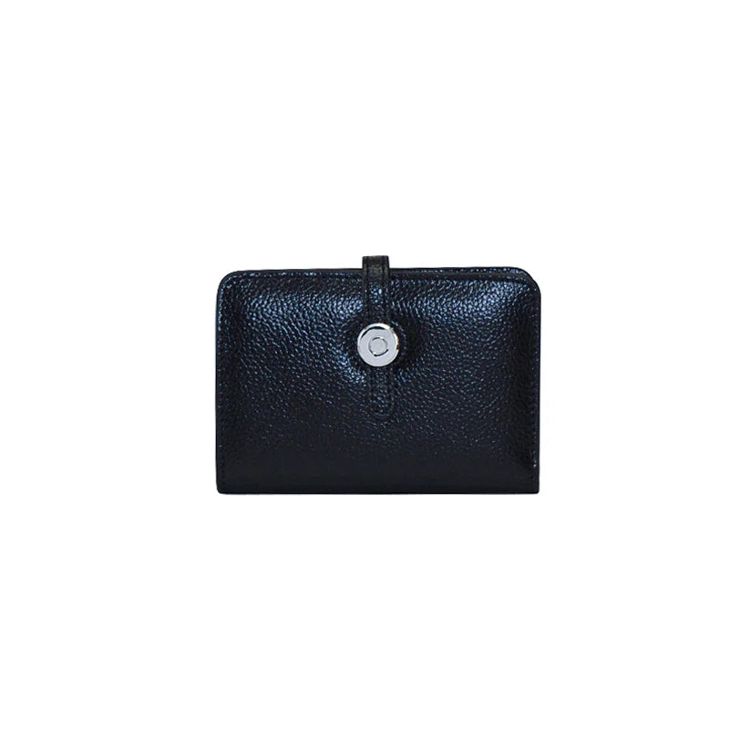 BC Bags Genuine Leather Small Wallet -Black