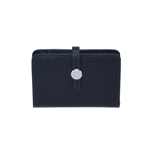 BC Bags Genuine Leather Small Wallet-Navy