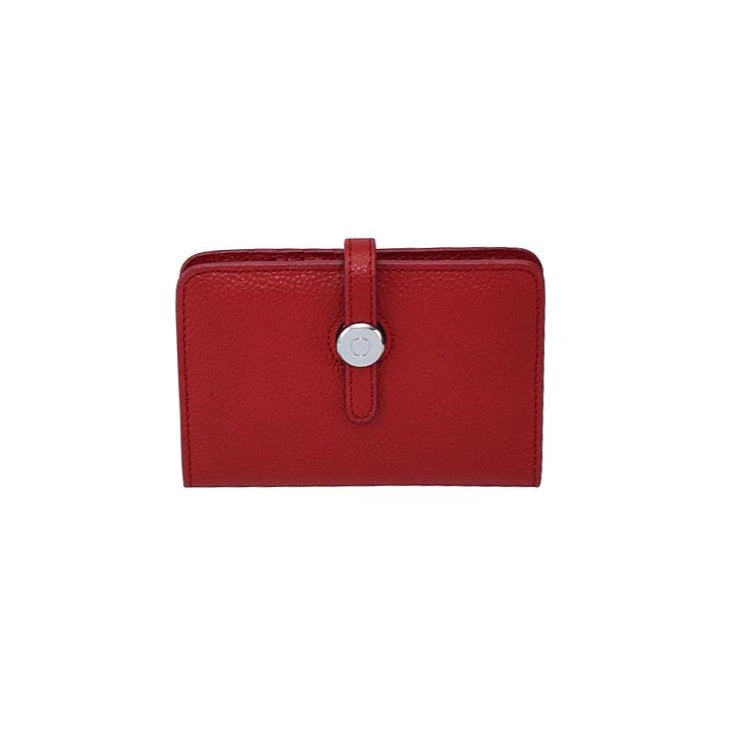 BC Bags Genuine Leather Small Wallet -Red