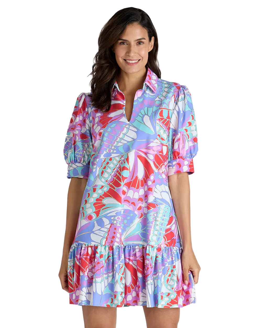 Jude Connally Tierney Dress Gilded Jude Cloth -Butterfly Mosaic Gold