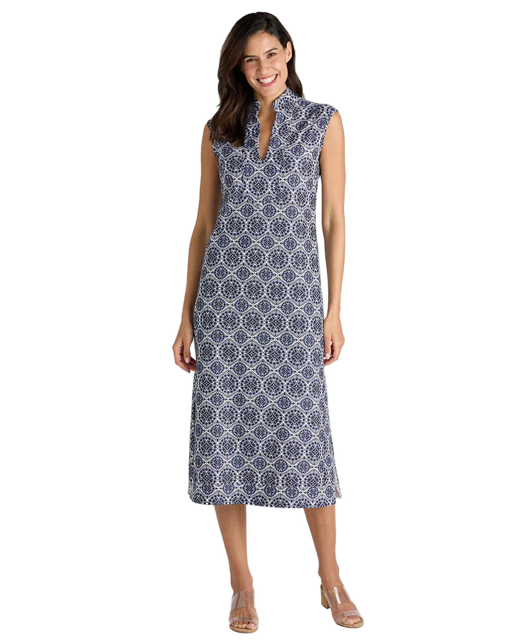 Jude Connally Kristen Maxi Dress -Tribal Medallion Navy