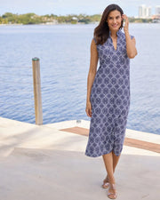 Jude Connally Kristen Maxi Dress -Tribal Medallion Navy