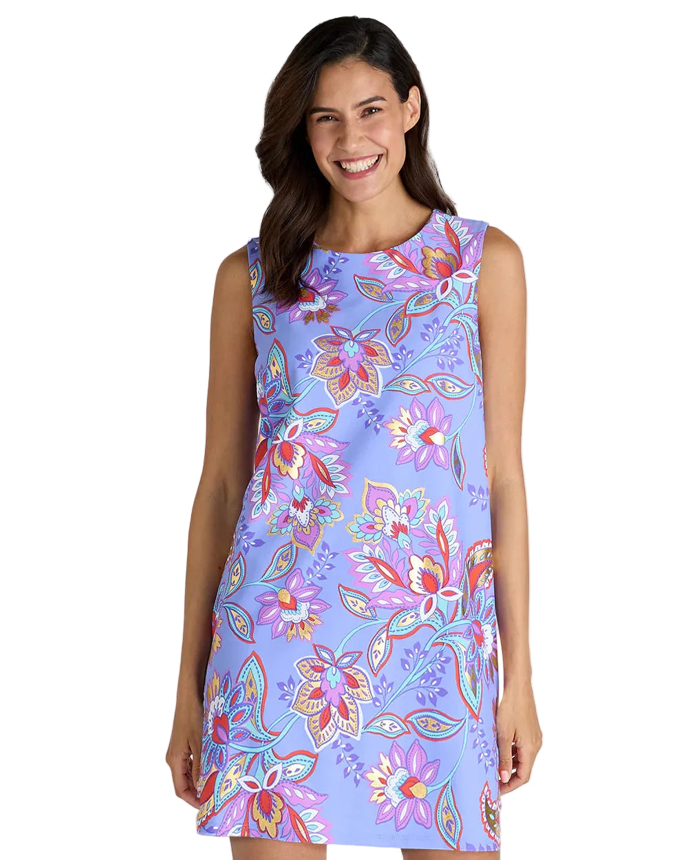Jude Connally Yolanda Dress Gilded Jude Cloth -Floral Bluebell Gold