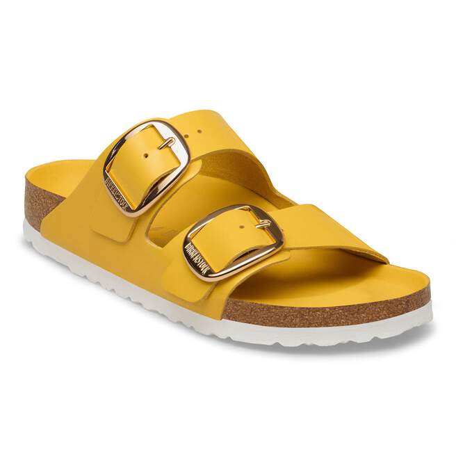 Birkenstock Arizona Big Buckle Natural Leather High Shine Ochre (Narrow)