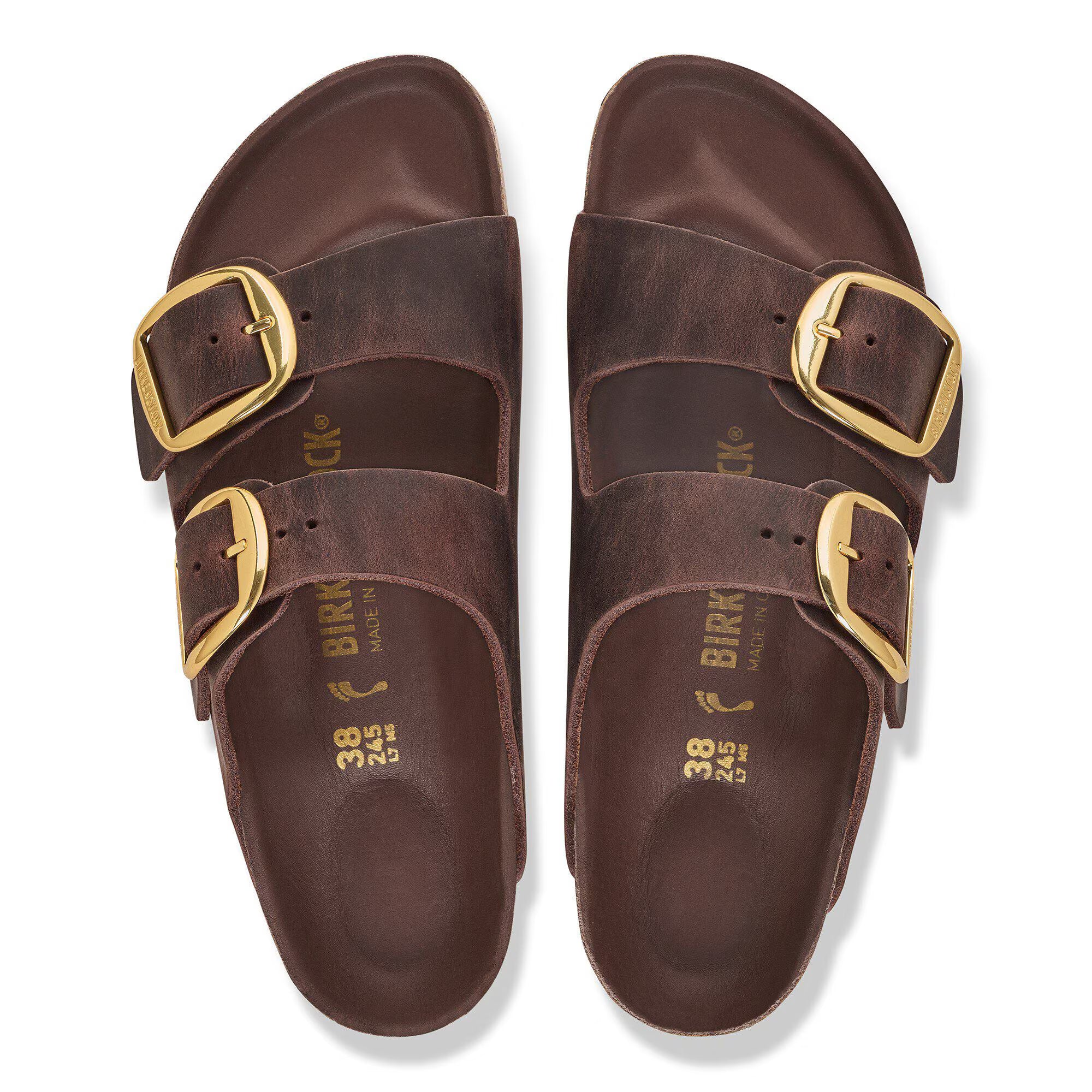 Birkenstock Arizona Big Buckle Sandal-Oiled Leather Habana (Narrow)