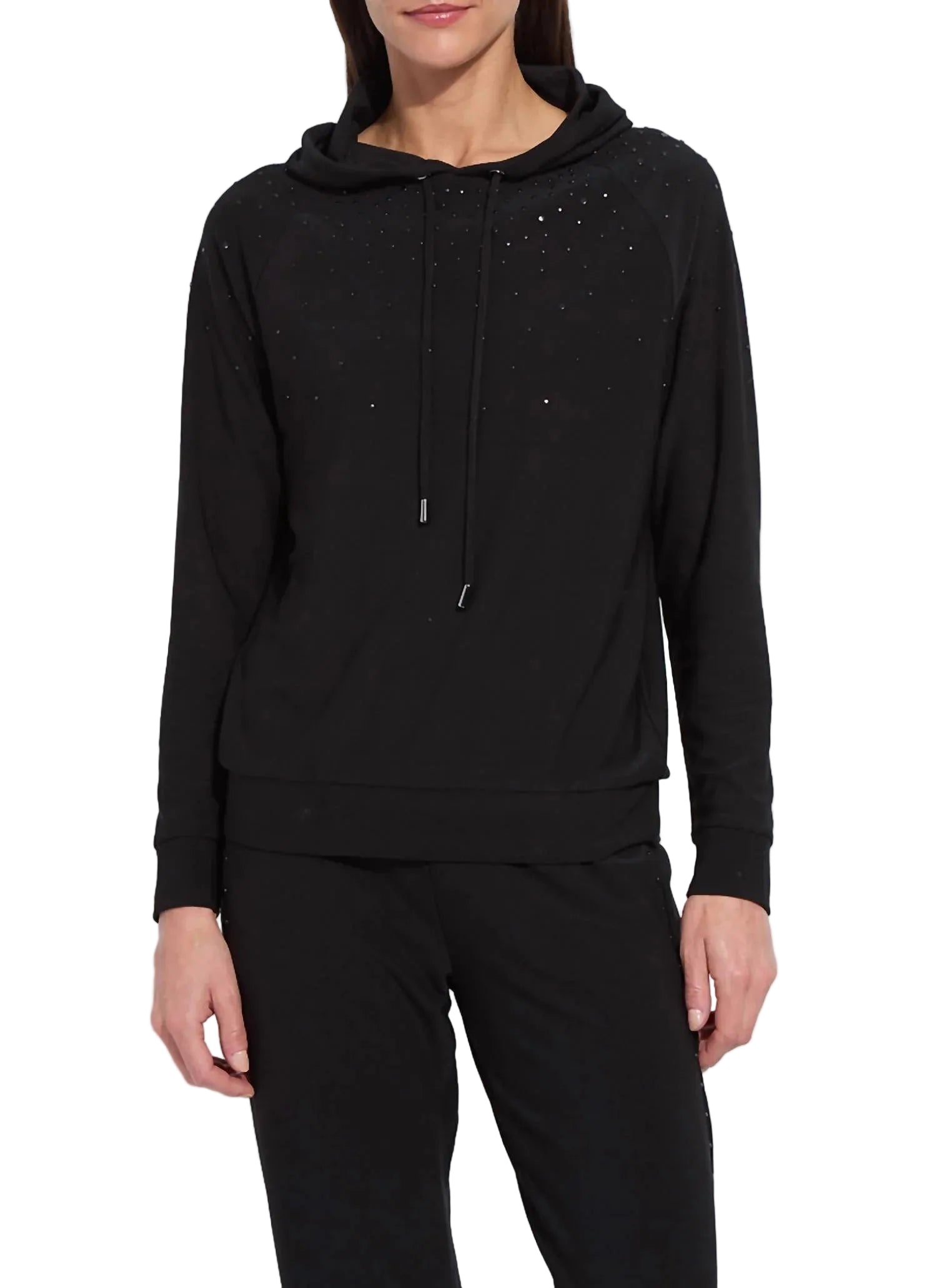 Lysse Emiliana Studded Hoodie Sweatshirt - Black
