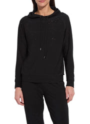 Lysse Emiliana Studded Hoodie Sweatshirt - Black