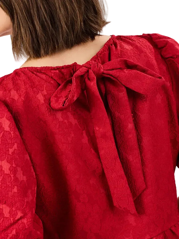 Mary Square Nina Top-Red