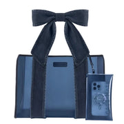 Case Mate Jelly Tote Bag-Dark Wash Denim Bow