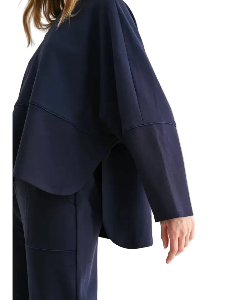 JOH Krista Knit Lounge Top -Navy