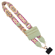 Save the Girls: Clip & Go Strap w/ Zippered Pouch-Green/Purple