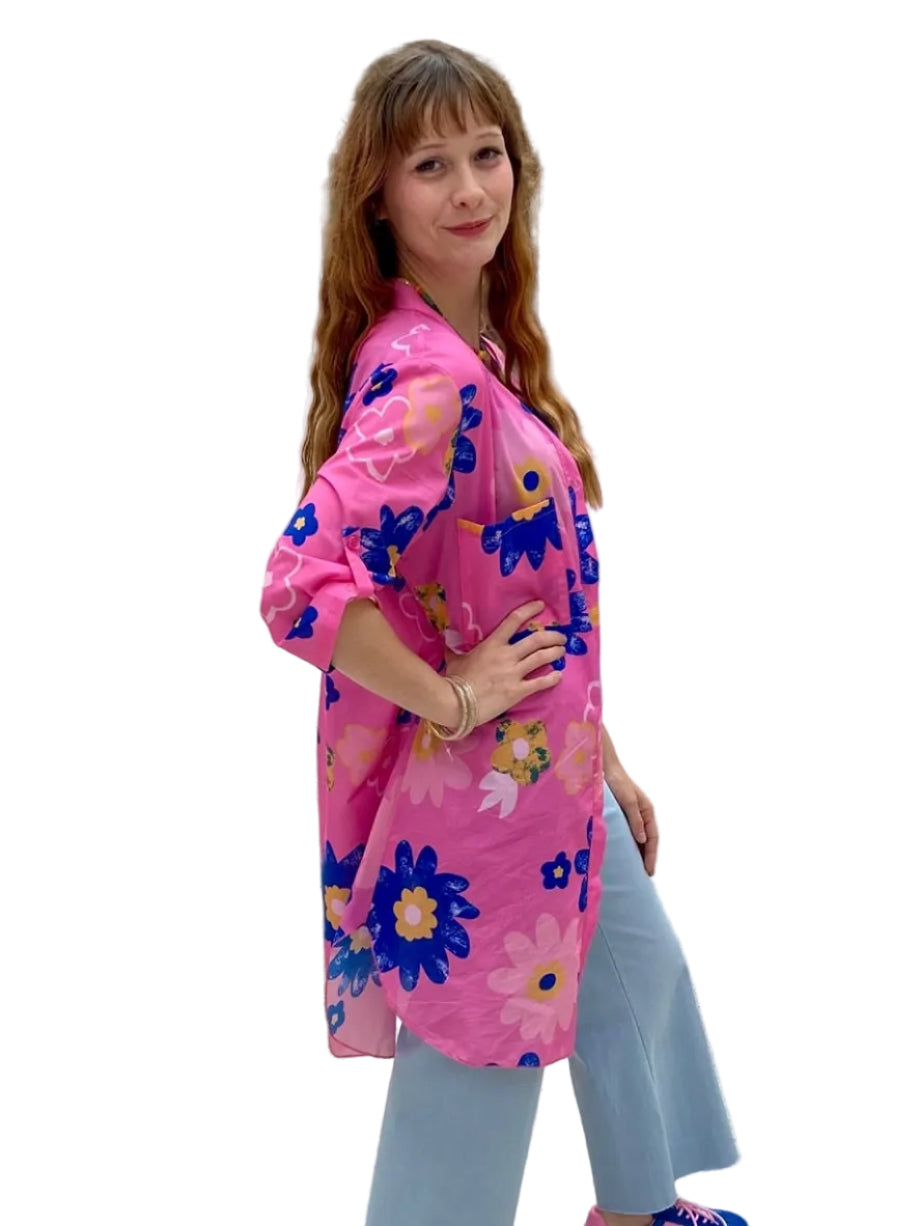Fashion Concepts Flower Power Woven Shirt