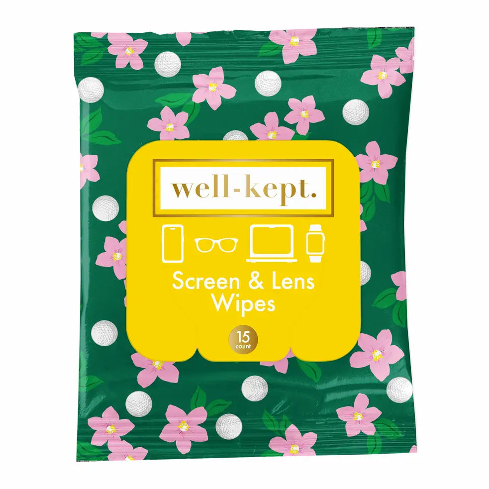 Well-Kept Tee Time Screen & Lens Wipes