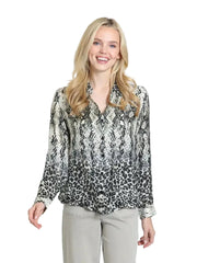 APNY Button-Up with Roll-Up Sleeve-Slate & Alabaster Multi