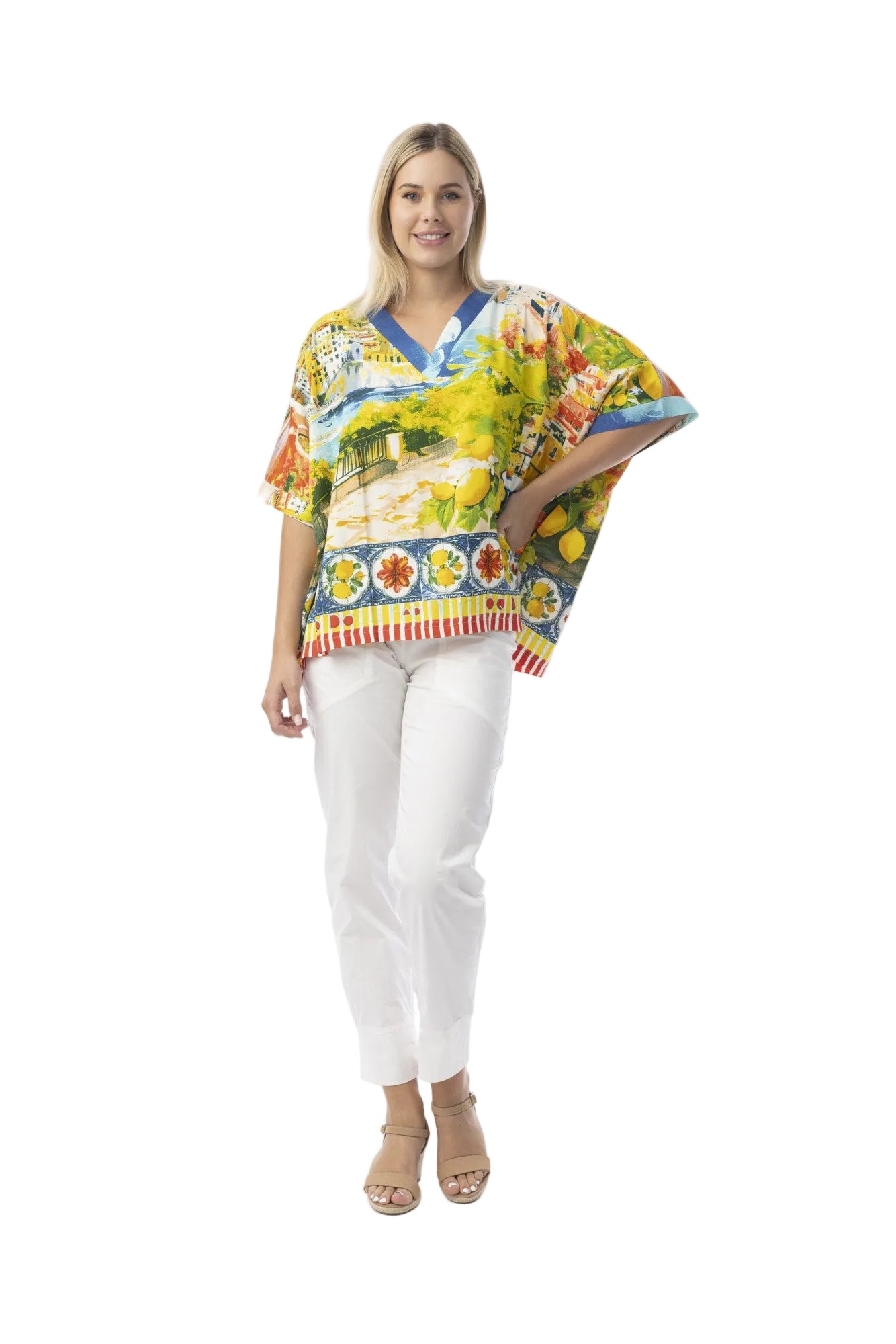 Orientique Amalfi V-Neck Oversize Top