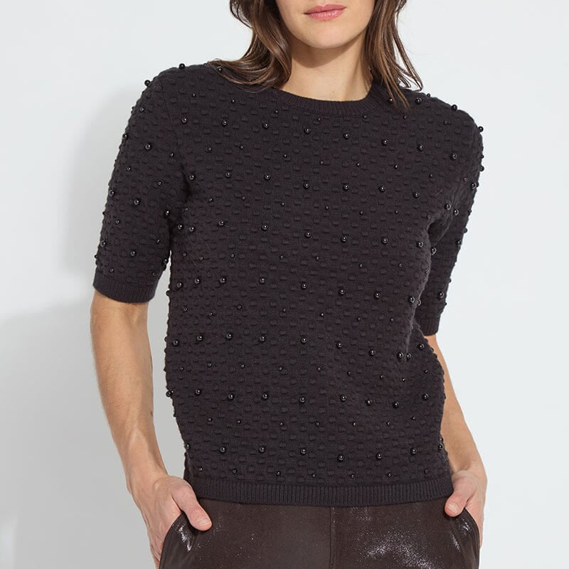 Valentina Pearl Short Sleeve Sweater