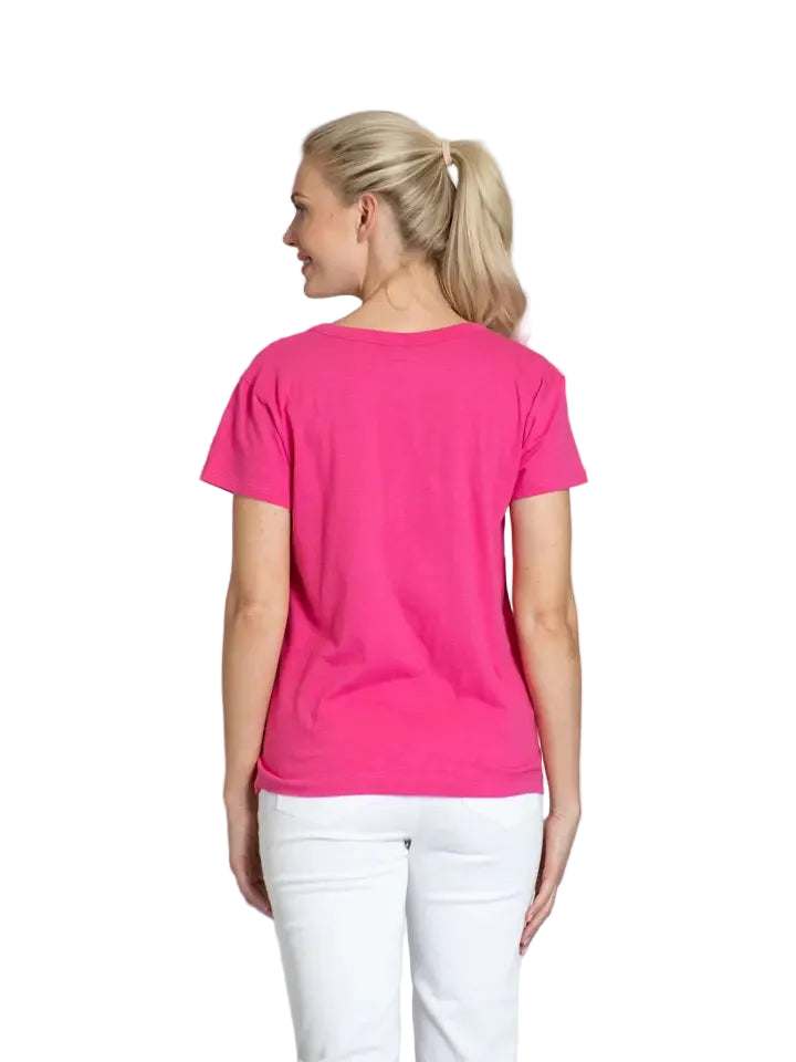 APNY Short Sleeve V-Neck Shirt -Pink