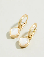 Spartina 449 Maera Drop Hoop Earrings -Mother-of-Pearl