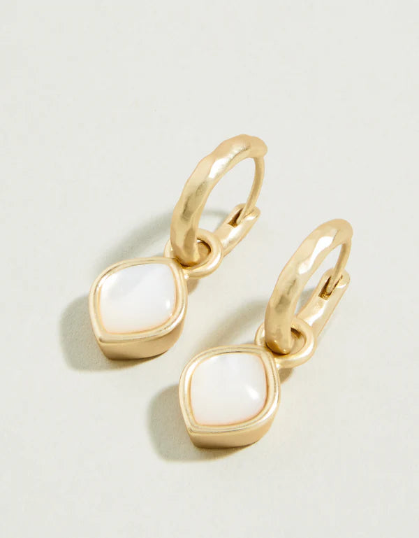 Spartina 449 Maera Drop Hoop Earrings -Mother-of-Pearl
