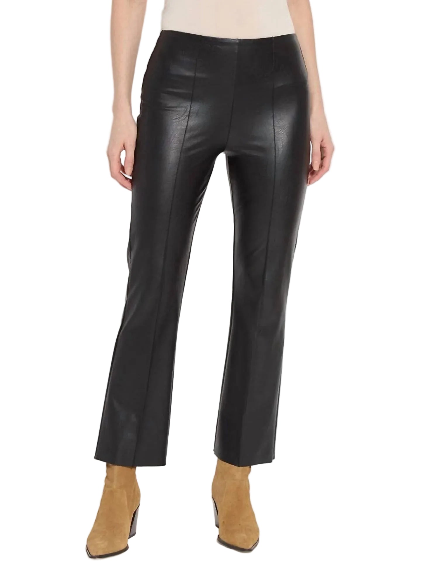 Lysse Elysse Foiled Vegan Leather Pant-Black