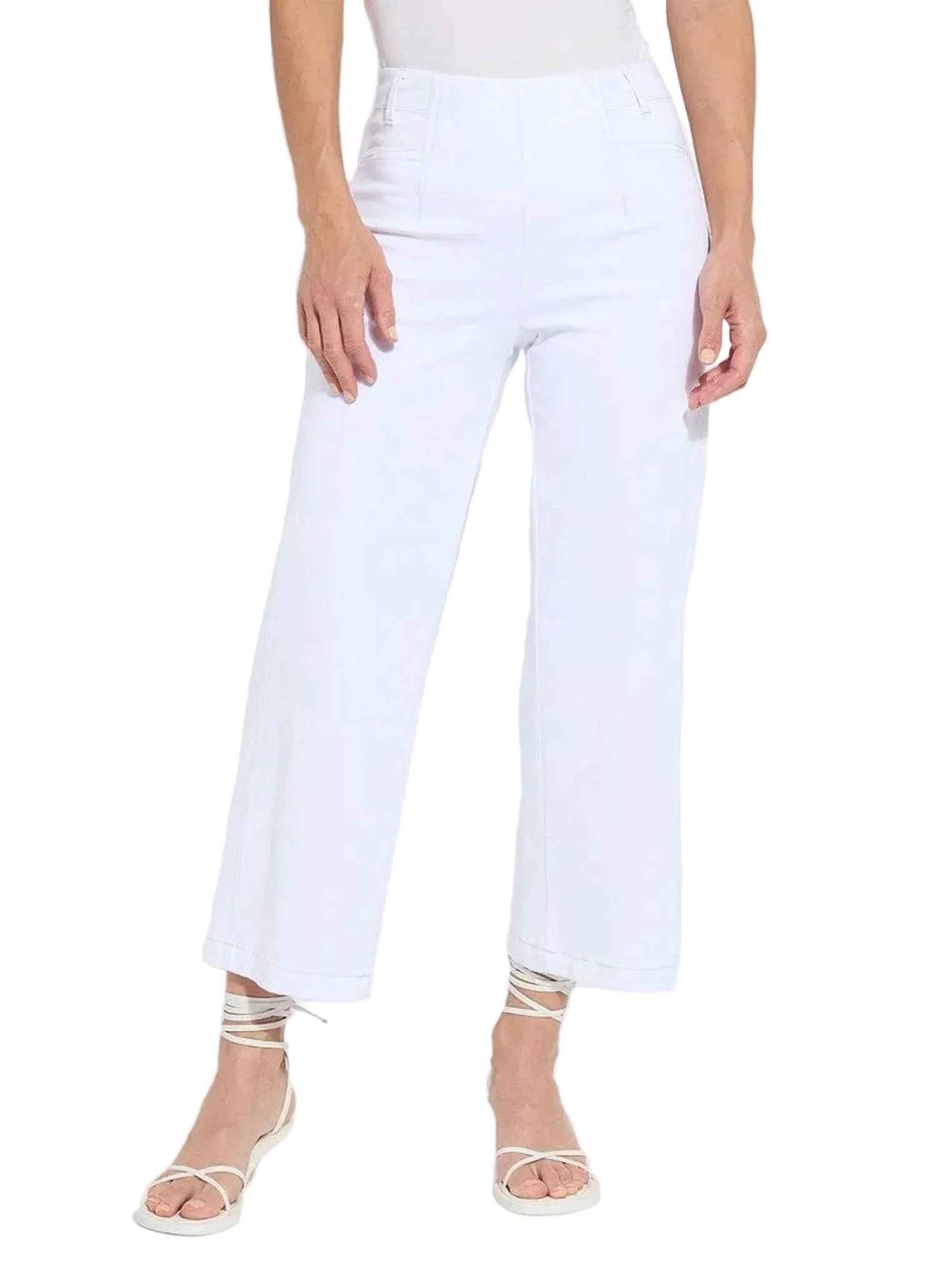 Lysse Layton Wide Leg Crop-White