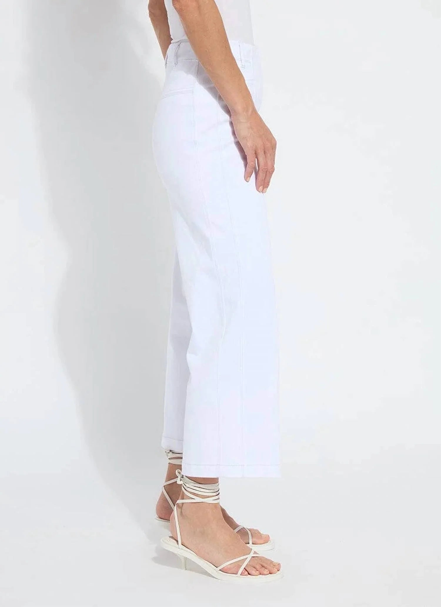 Lysse Layton Wide Leg Crop-White