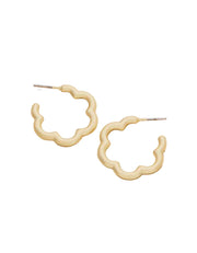 Spartina 449 Bubbly Daisy Hoop Earrings-Gold