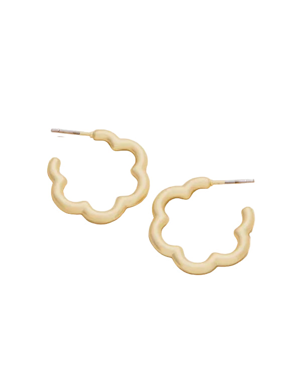 Spartina 449 Bubbly Daisy Hoop Earrings-Gold