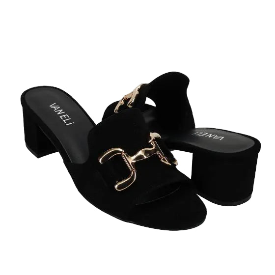 Vaneli Oksana Heeled Sandal -Black Suede