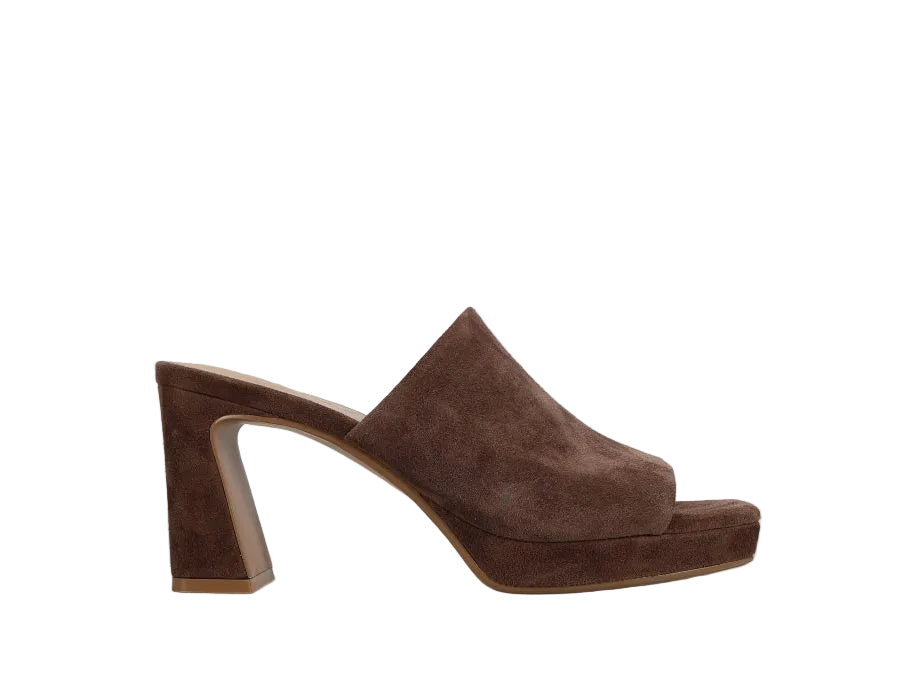 Vaneli Mantie High Heel Slide Platform Sandal-Brunette Suede