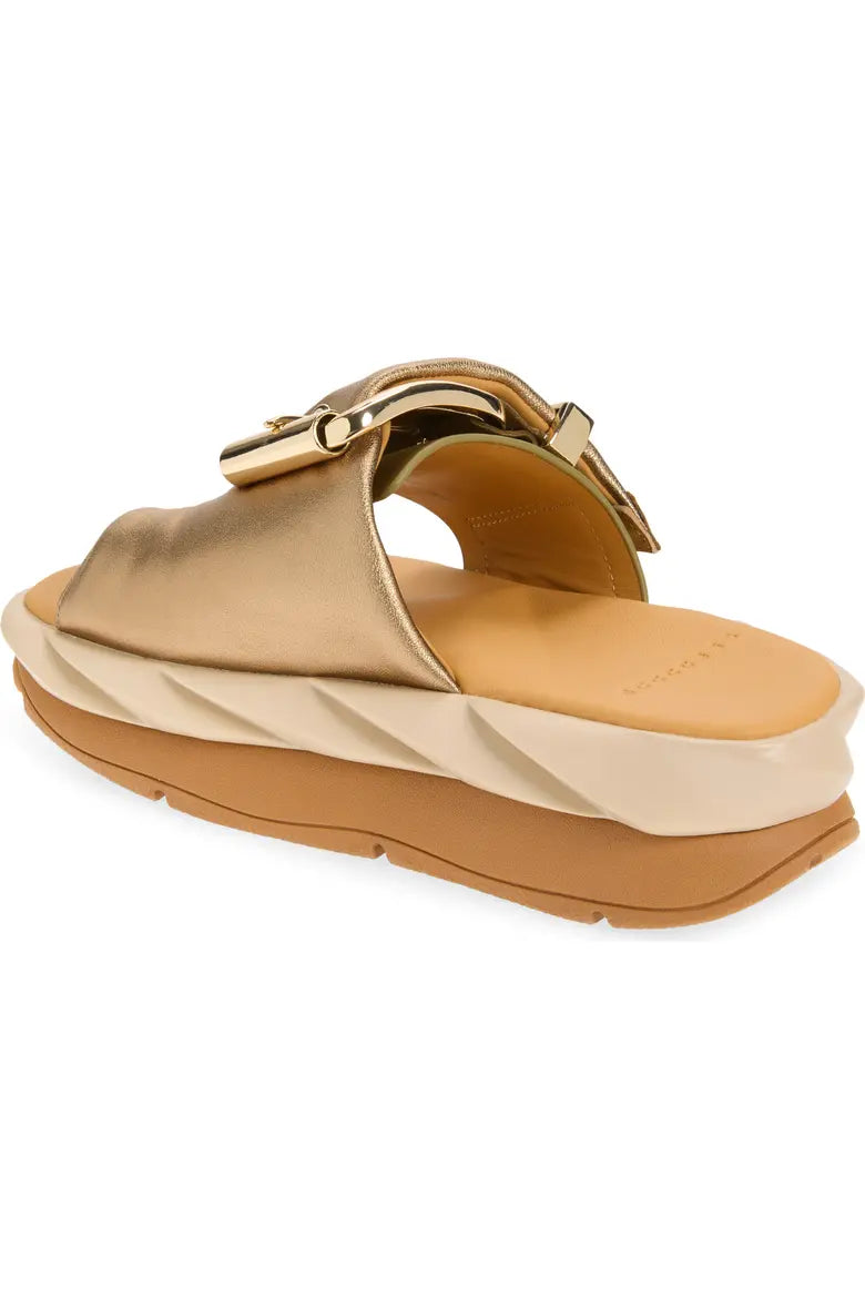 4CCCCES Mellow Glow Platform Sandal -Brass