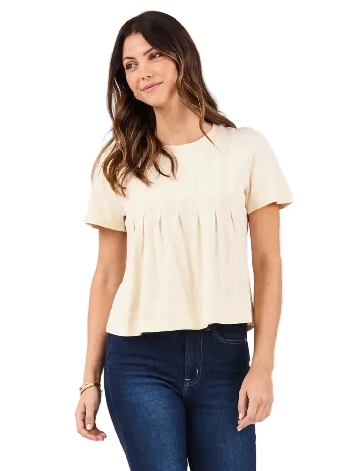 Mary Square Kimmy Top -Sand