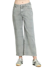 APNY Croc-Embossed Denim Pant-Washed Moss