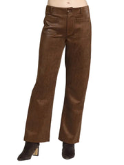 APNY Long Wide Leg Patch Pocket Pant -Cognac