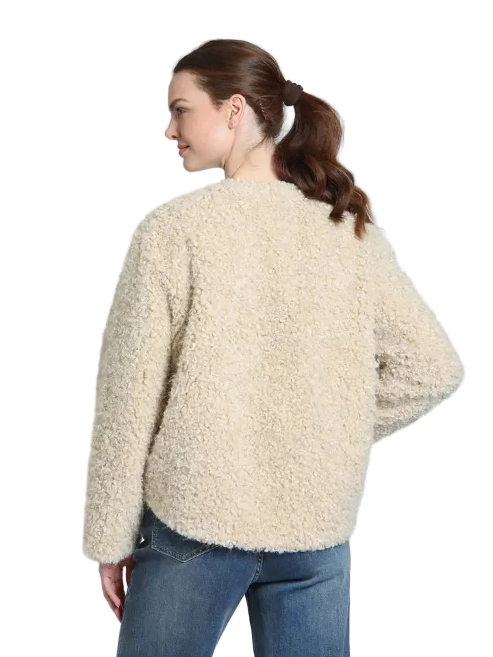 APNY Collarless Toggle Jacket-Vanilla Bean