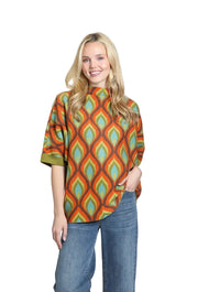 APNY Mod Squad Sweater w/ Contrast Cuffs-Desert Mirage