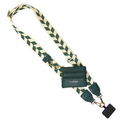 Save the Girls: Clip & Go Strap w/ Zippered Pouch-Green/Cream Chevron