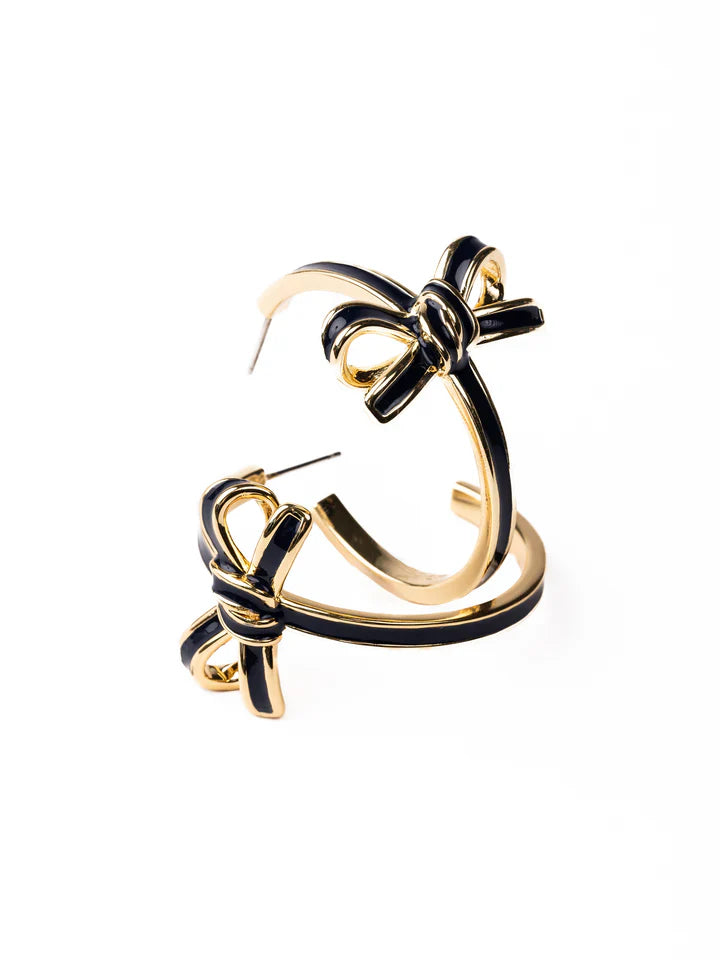 Luxe Bow Hoops Earrings