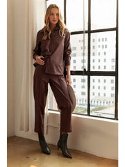 JOH Jomara Leather Pant -Umber