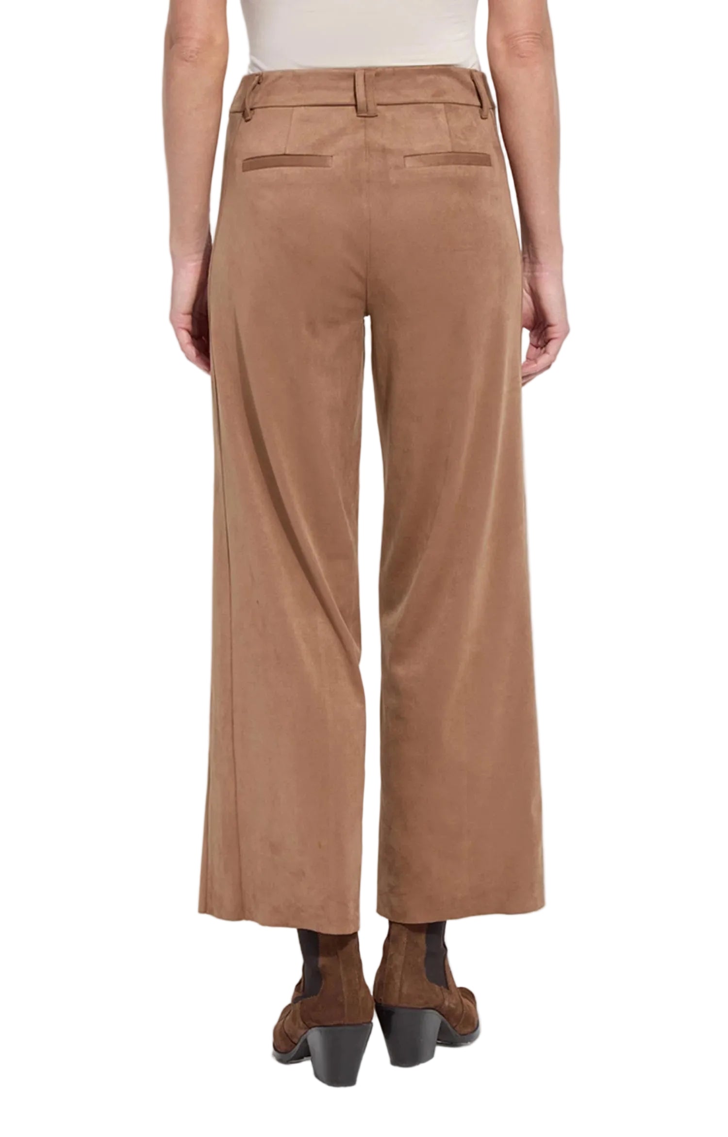 Lysse Vionette Vegan Suede Wide Leg Trouser -Lux Camel