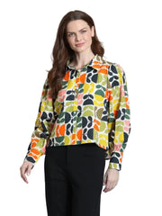 APNY Puff Sleeve Shirt-Citrus Multi