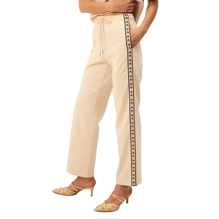 The GREii Western Side Seam Detail Pants -Ecru