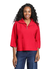 APNY Half Zip Pullover -Red