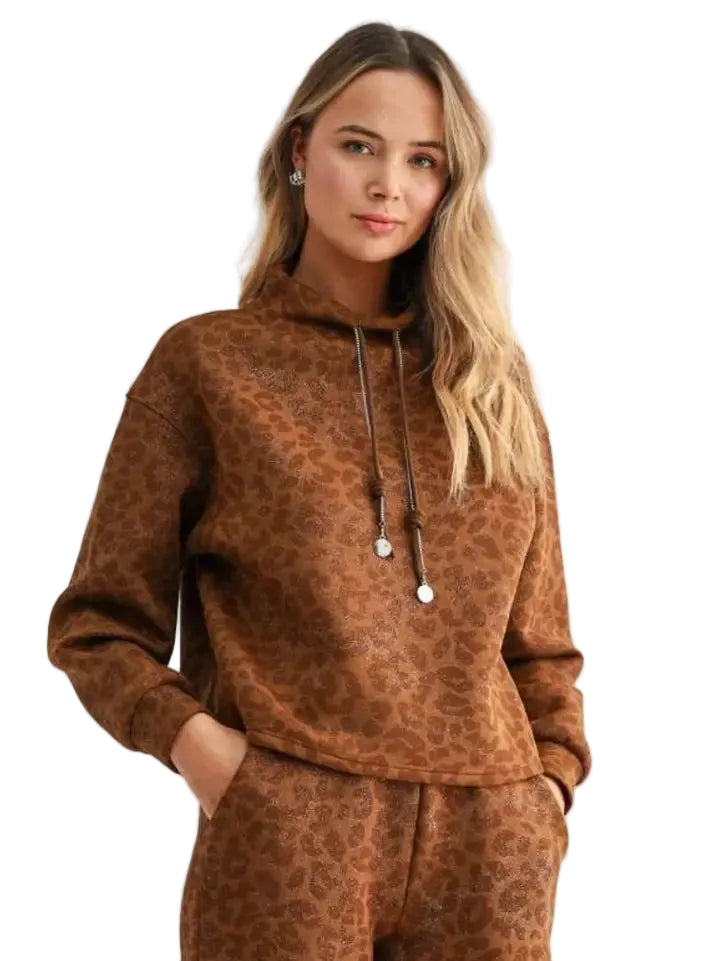 JOH Fanette Top w/ Glitter -Caramel