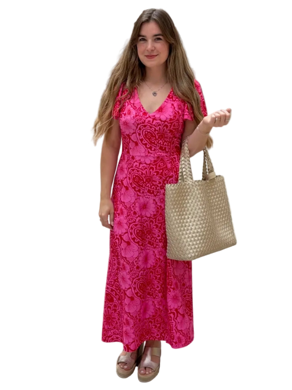 Jude Connally Jodi Dress -Painted Paisley Red