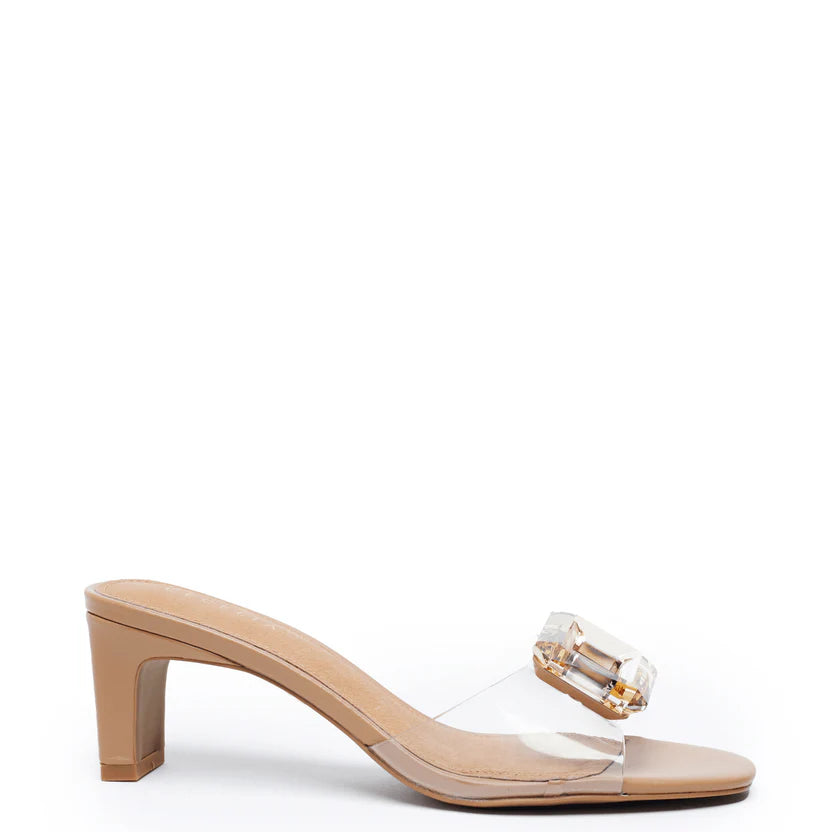 Cecelia NY Park Ave Jewel Heel Sandal -Tea