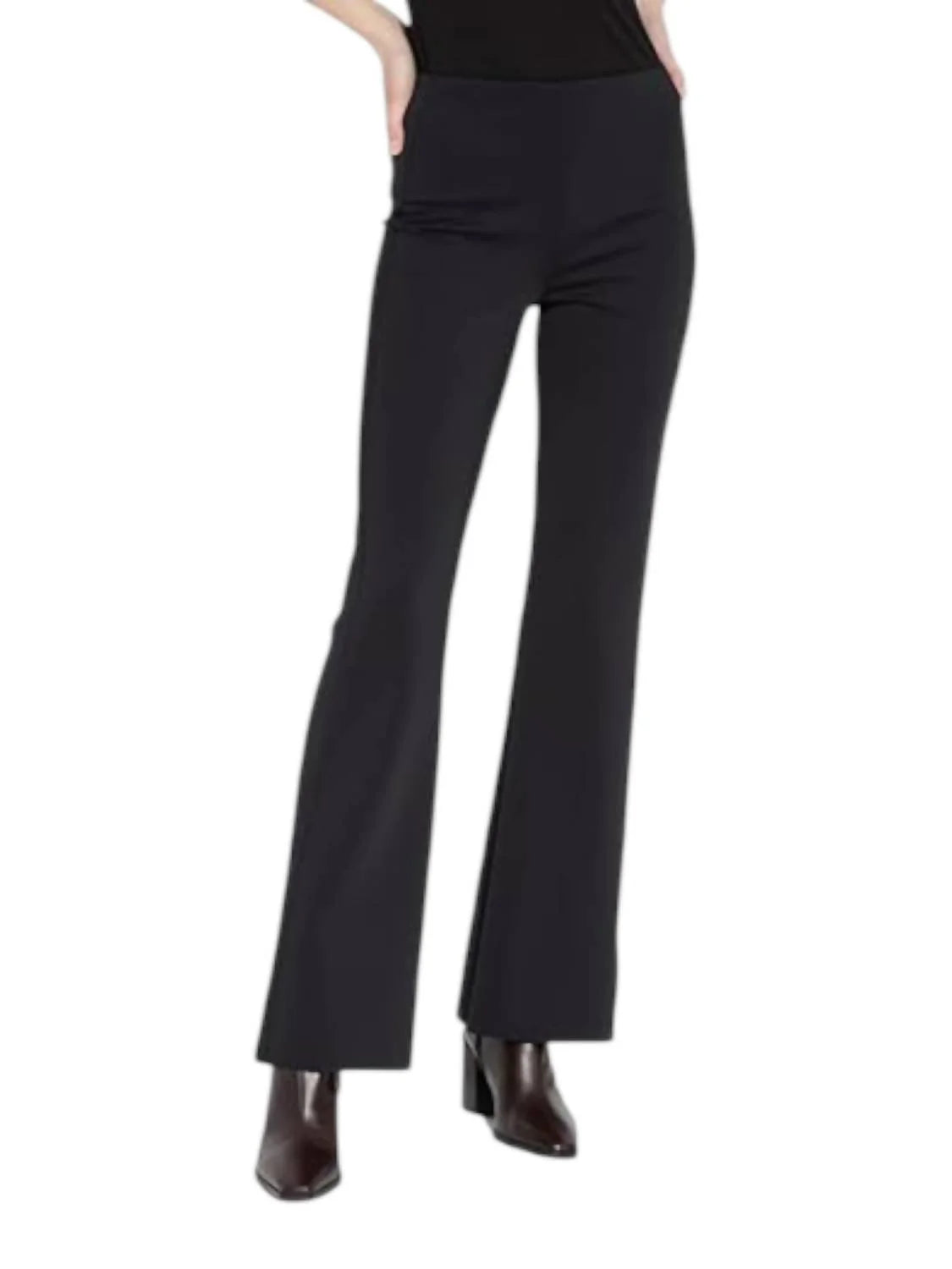 Lysse Spencer Hi Waist Neoprene Trouser -Black